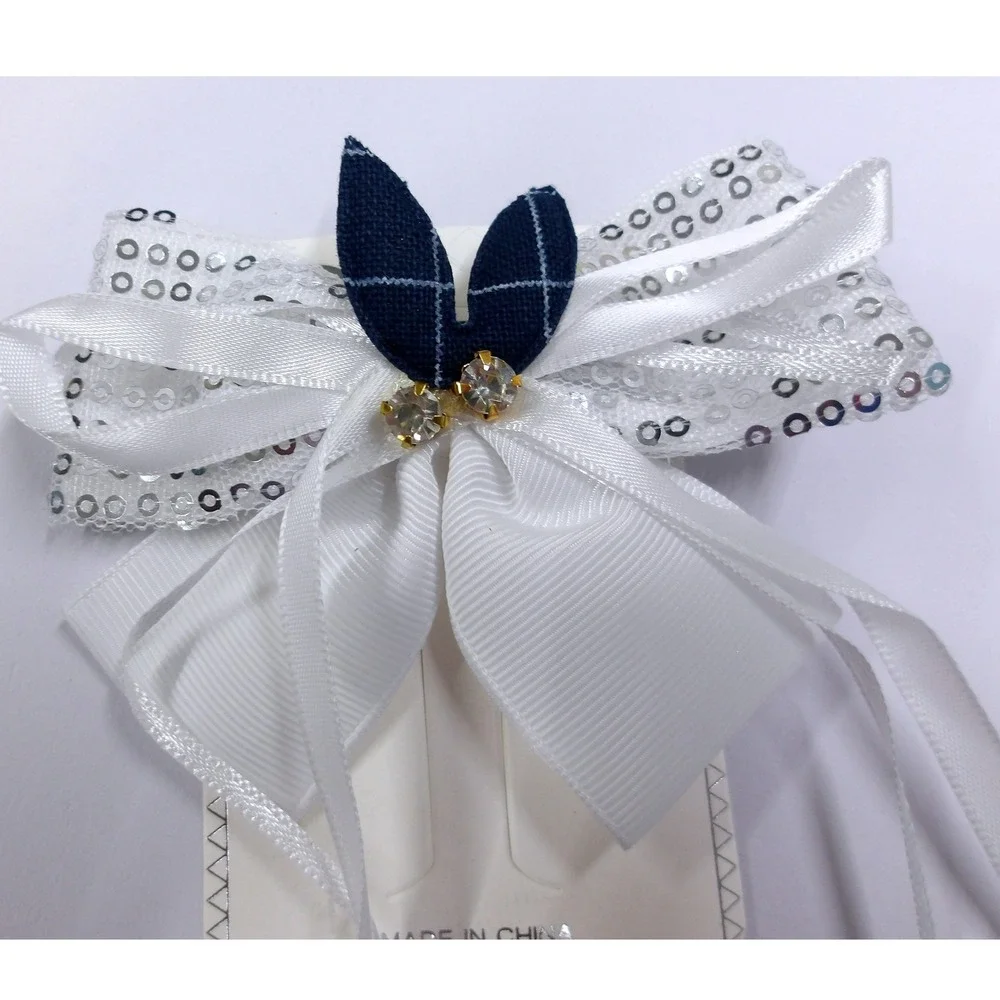 White Sequin Satin 4